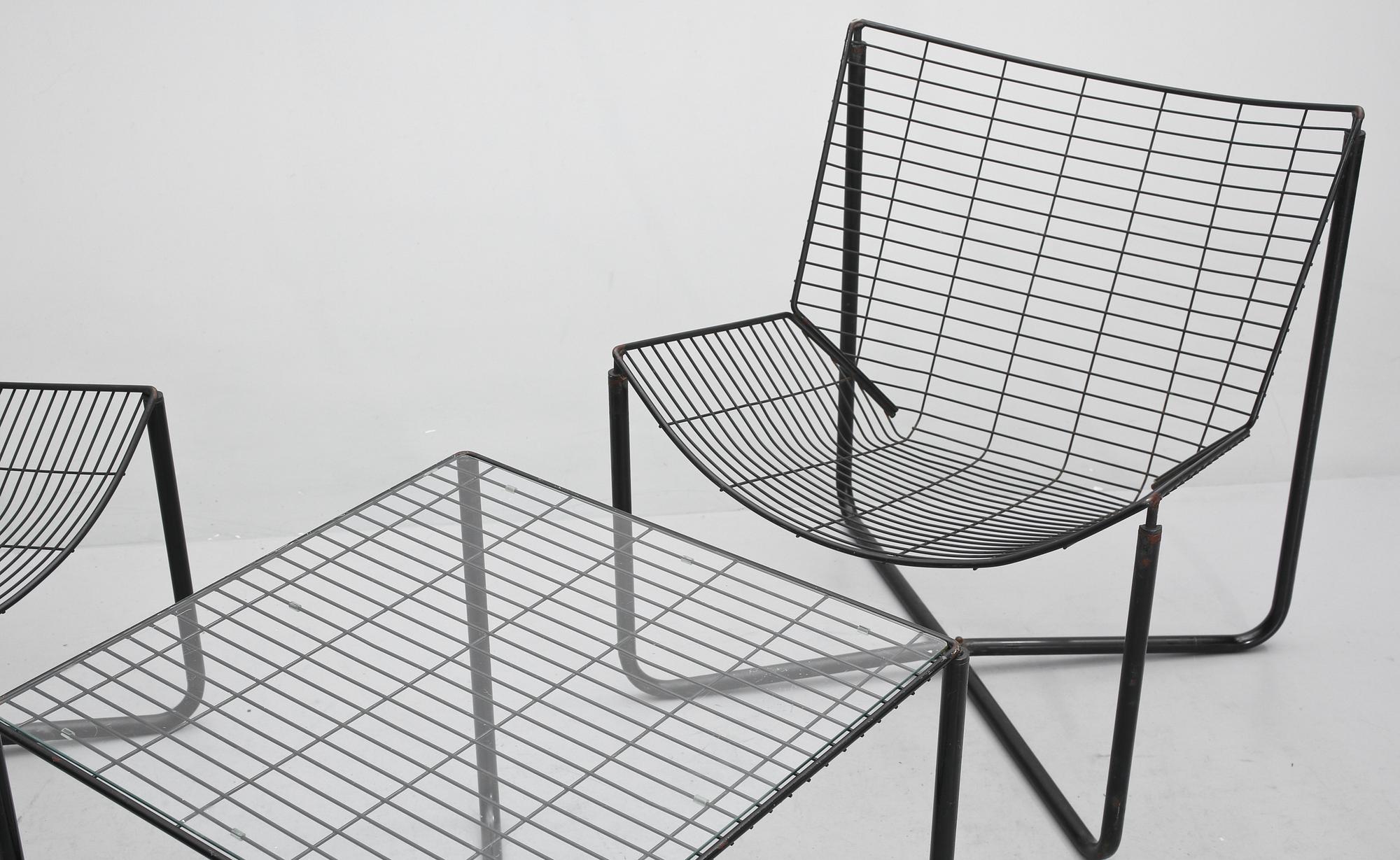 FÅTÖLJER 4 st samt BORD, "Järpen", Niels Gammelgaard, Ikea, formgiven 1983.