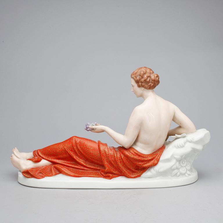 FIGURIN, porslin, modell 839, Hugo Meisel, sign H. Meisel, Rosenthal, 1930-tal.