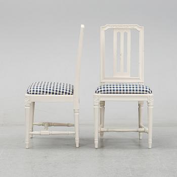 A set of ten 'Odenslunda' IKEA chairs.