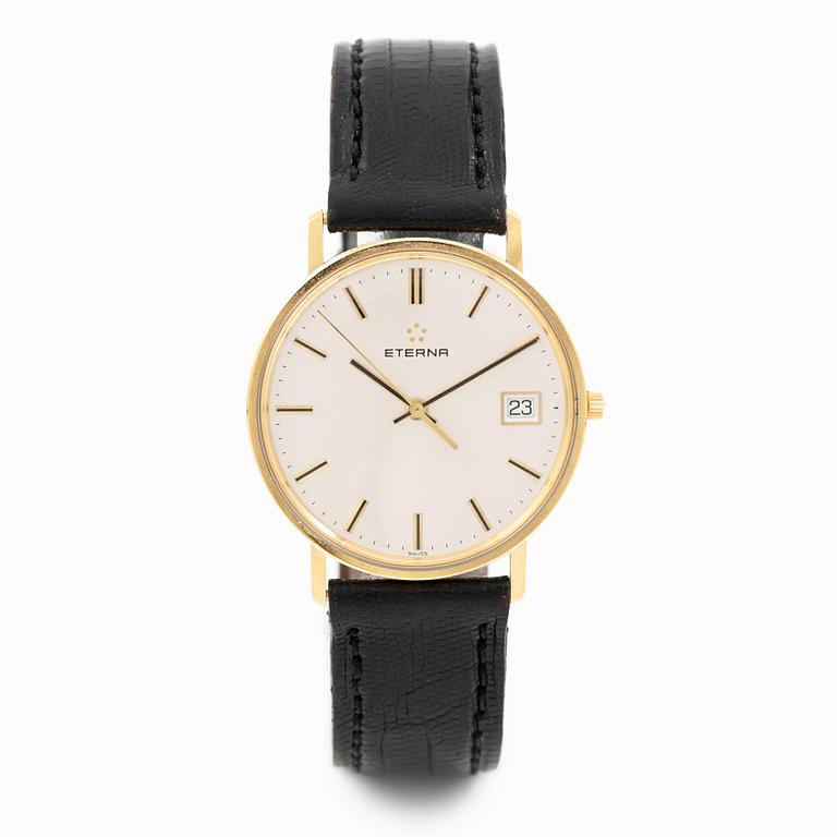 Eterna, wristwatch, 14K gold, 33.5 mm.