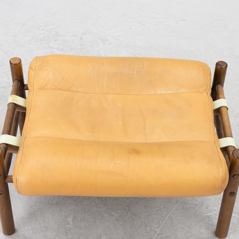 Arne Norell, Armchair with an ottoman, 'Inka', Norell Möbel AB, 1970s.