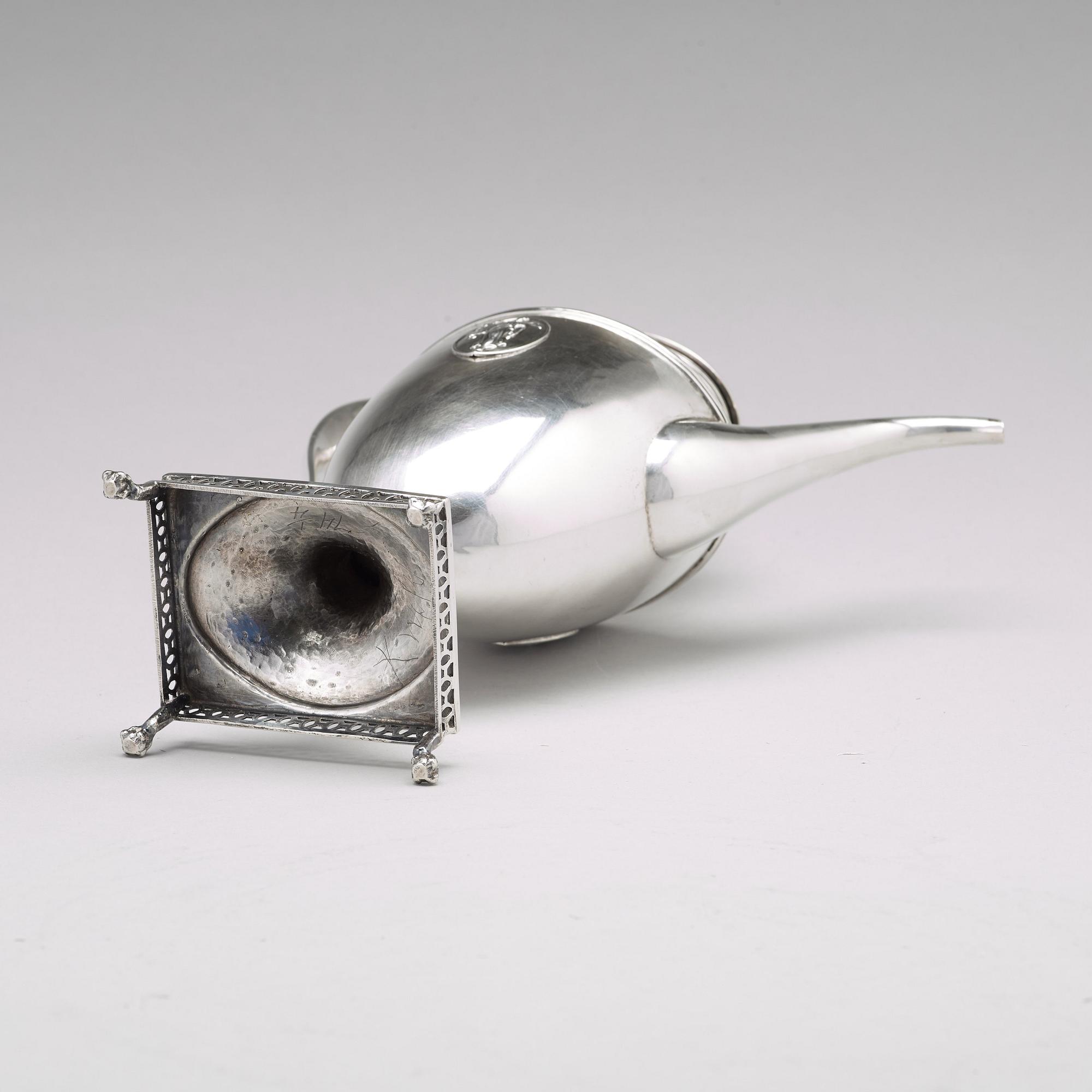 Petter Eneroth, kaffekanna, silver, Stockholm 1798, gustaviansk.