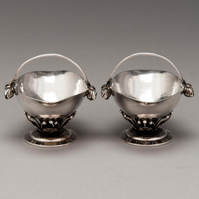 GEORG JENSEN, MALJAPARI, hopeaa, Kööpenhamina, Tanska 1920.