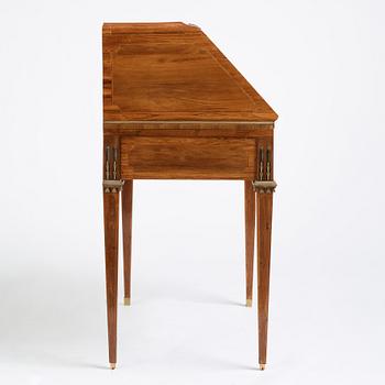 A Gustavian secretaire attributed to G A Ditzinger.