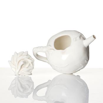 Tekanna med lock, blanc de chine. Qingdynastin, Kangxi (1662-1722).