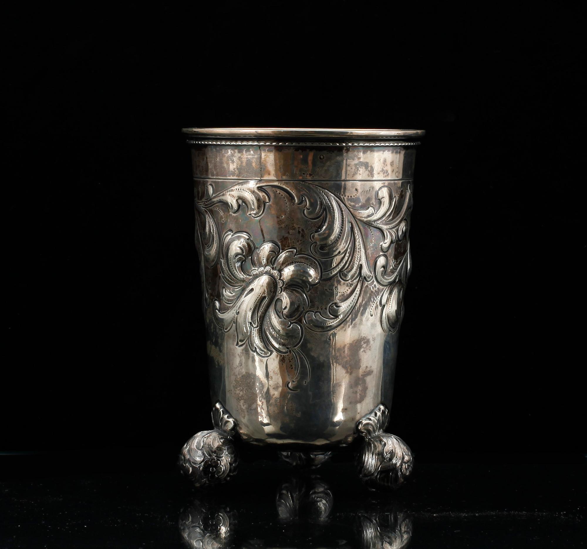 BÄGARE, silver, CG Hallberg, Stockholm, 1945. Vikt ca 400 gram.