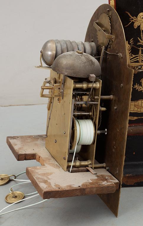 An English Baroque early 18th century eight-bells longcase clock by Joseph Windmills, master 1671.