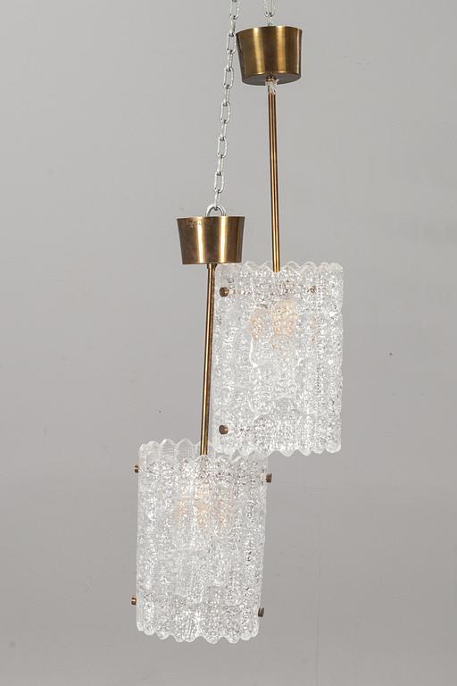 TAKLAMPOR, 2 st.  "RD1322", Carl Fagerlund, Orrefors, 1960-tal.