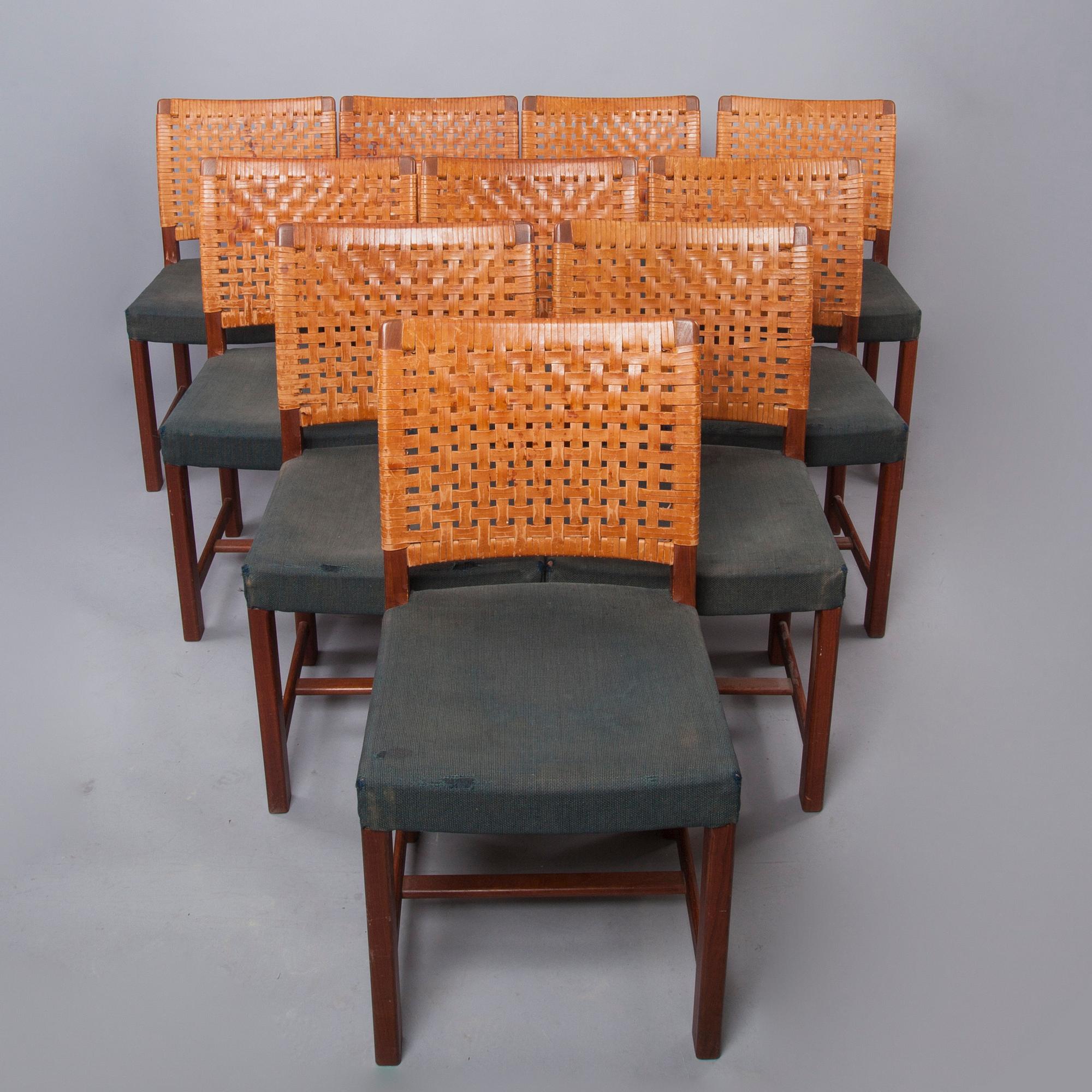 MATBORD och STOLAR, 10 st, HMN Huonekalu Mikko Nupponen, Lahtis, 1960-tal.