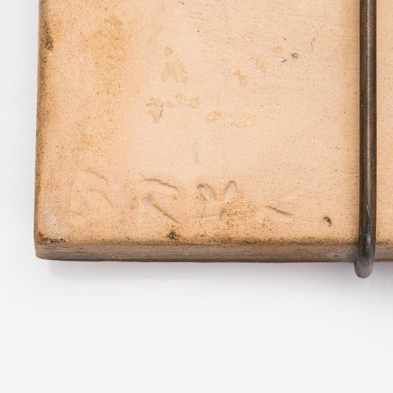 Rut Bryk, relief, stoneware, signed BRYK.