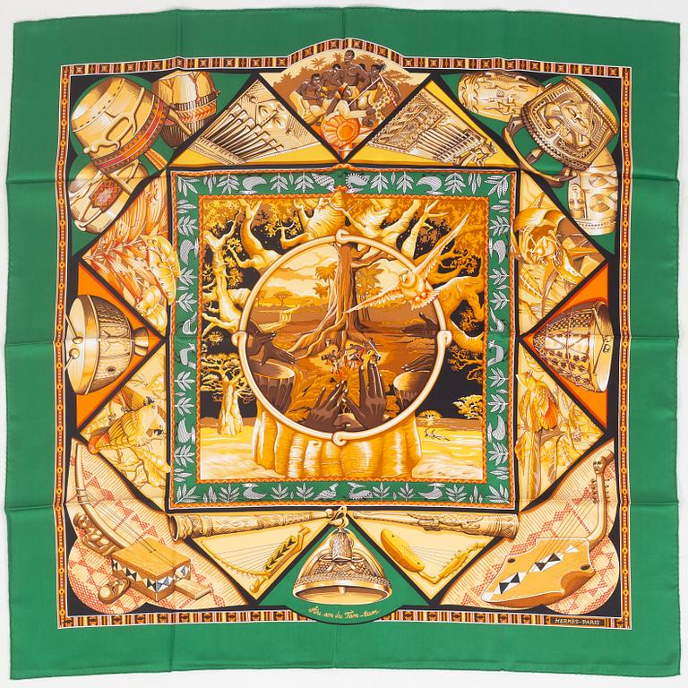 Hermès, scarf "Au Son du Tam-Tam".
