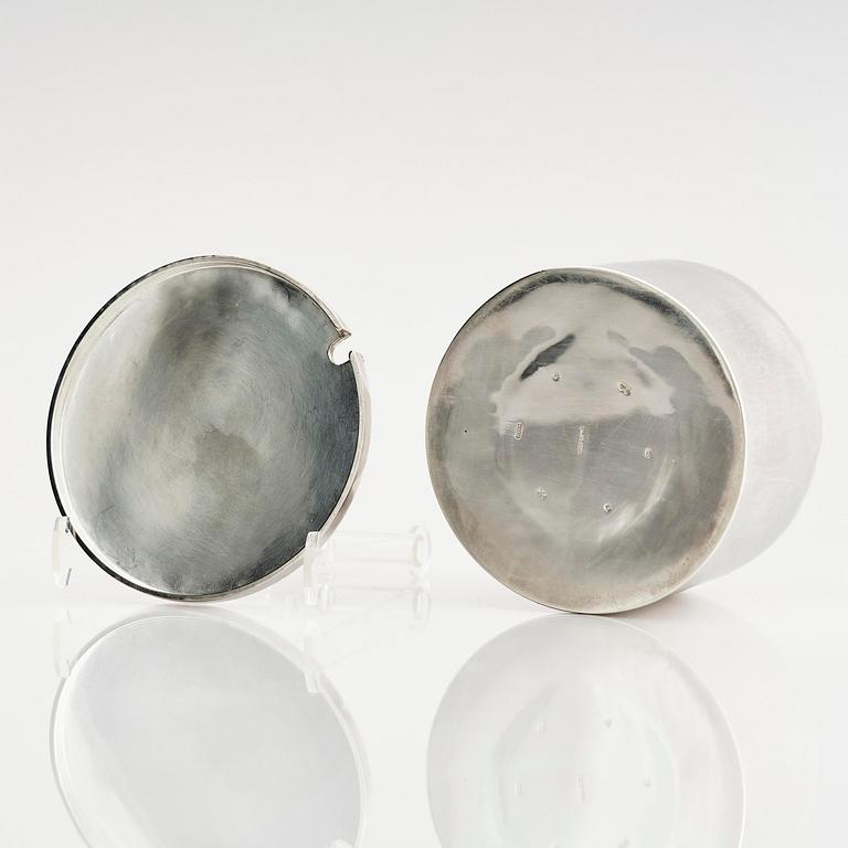 Sigurd Persson, a sterling silver marmalade jar with lid, Stockholm, Sweden 1959.