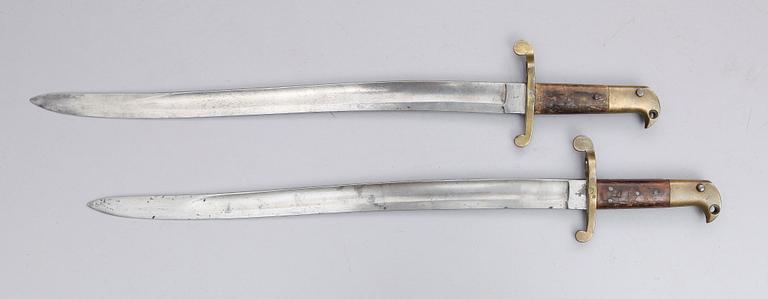 HUGGARE, 2 st, modell 1903 för kustartilleriet.
