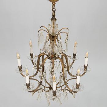 Paavo Tynell,  a mid-20th century '1465/8' chandelier for Taito, Finland.