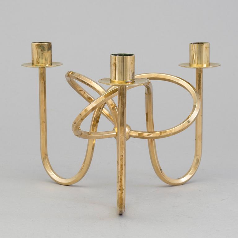 A brass candleholder "The knot of Friendship"design Josef Frank for Svenskt Tenn, Stockholm.