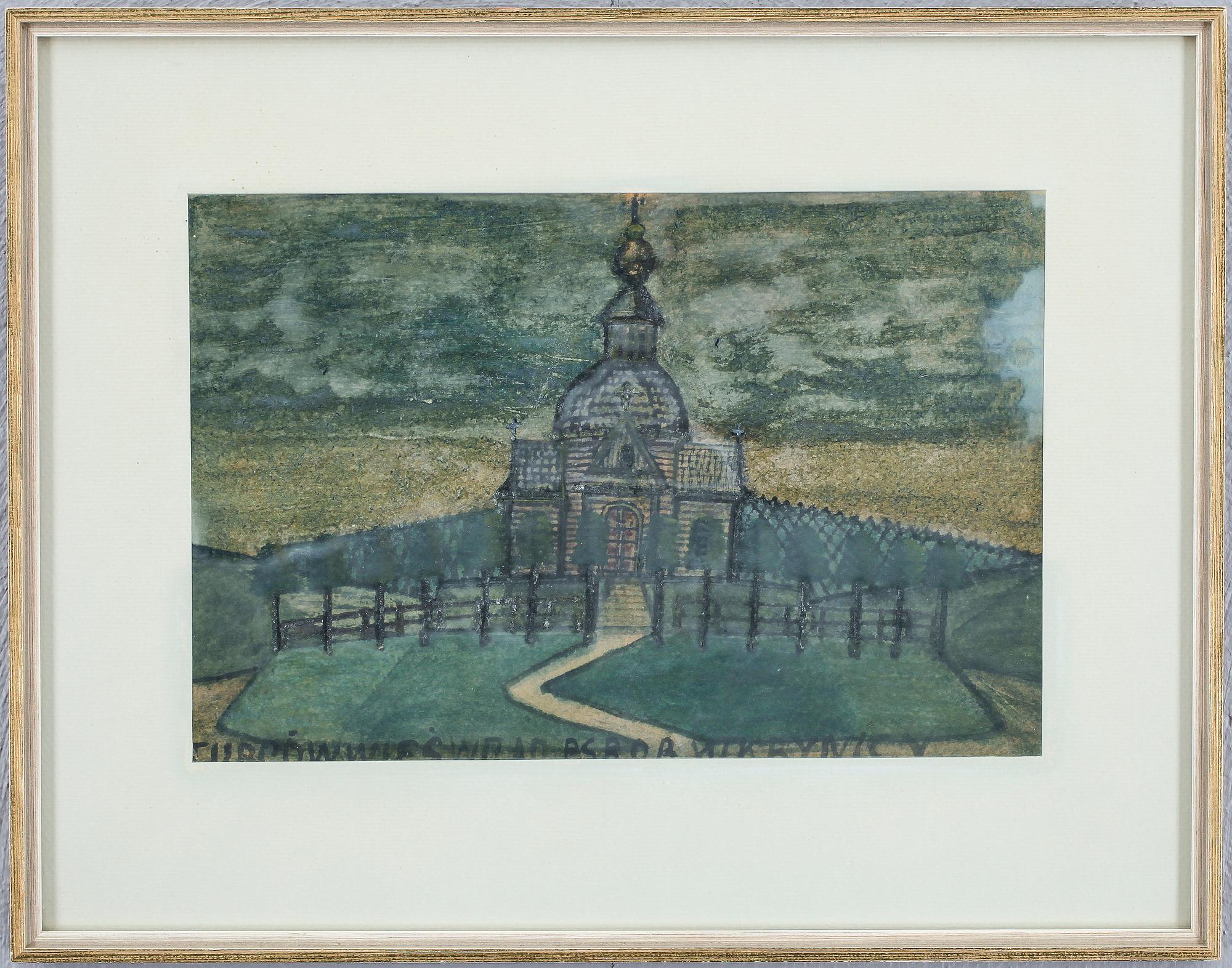 NIKIFOR KRYNICKI, blandteknik, signerad.