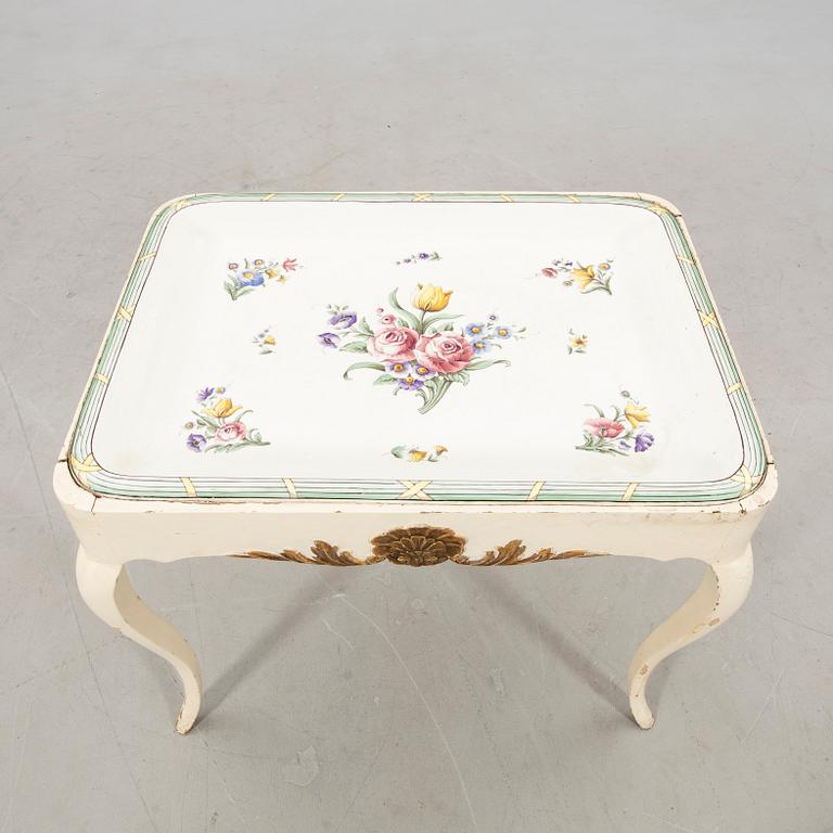 Tea table, Rococo style, Rörstrand, early 20th century.