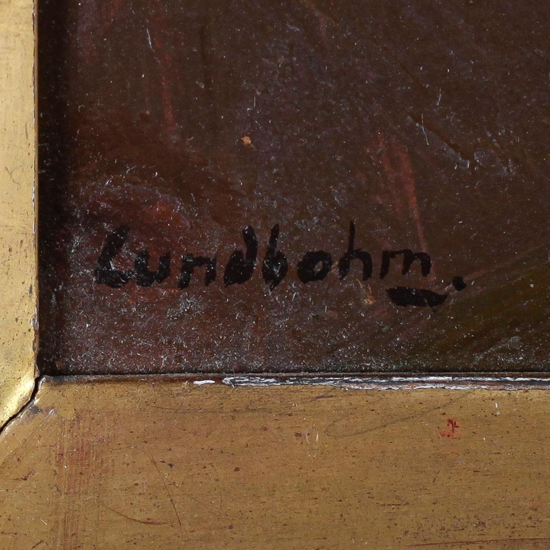SIXTEN LUNDBOHM, olja på pannå, signerad.
