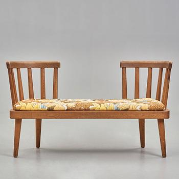 Axel Einar Hjorth, a stained pine sofa, "Utö", Nordiska Kompaniet, Sweden 1930's.