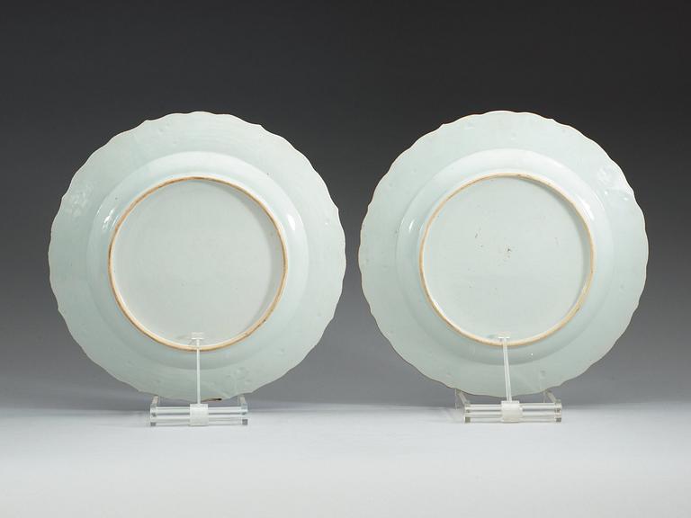 FAT, ett par, kompaniporslin, Qing dynastin Qianlong (1736-95).