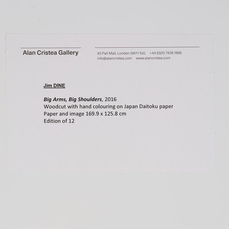 Jim Dine, "Big Arms, Big Shoulders".