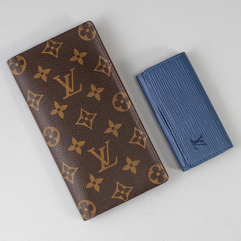LOUIS VUITTON, a wallet and a key holder.