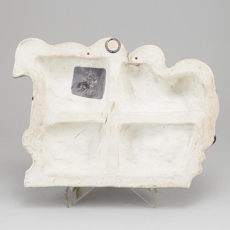 GUNNAR NYLUND, a stoneware wall relief, Rörstrand, Sweden ca 1950, ed. 4/25.