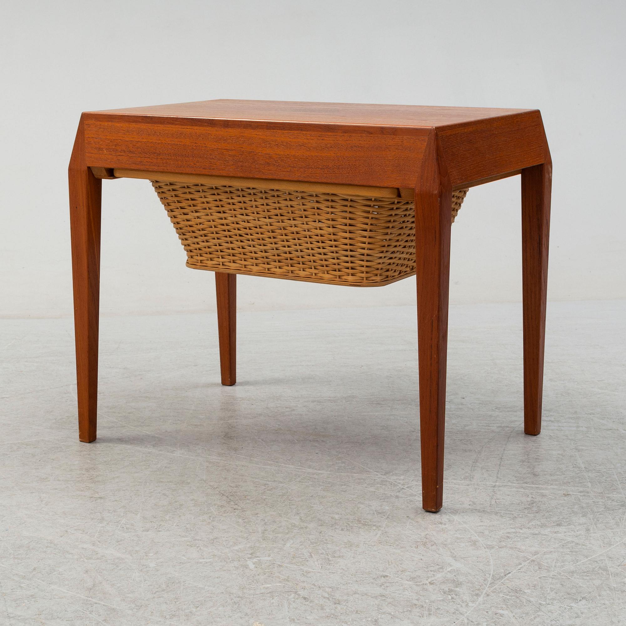 A 1950's teak sewing table by Severin Hansen.