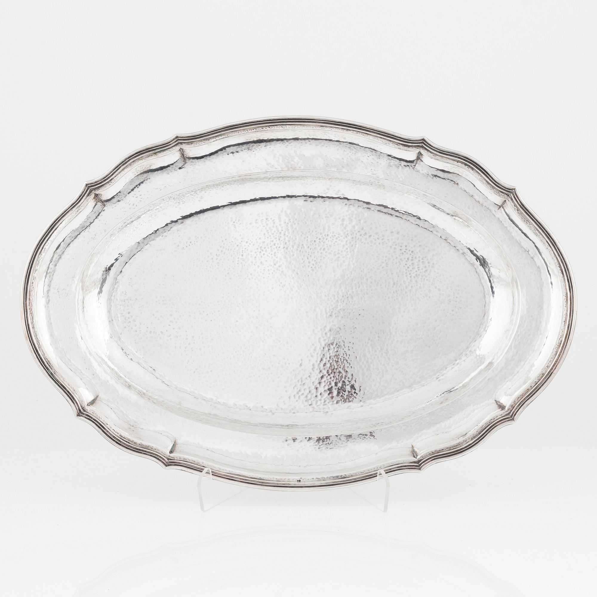 Serveringsfat, silver, svenska importstämplar.