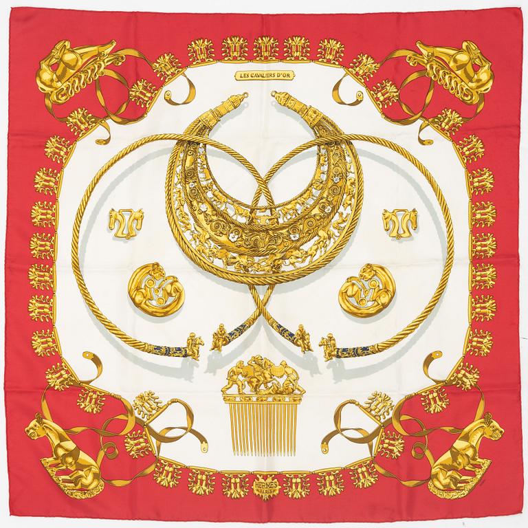 Hermès, scarf, "Les Cavaliers d'Or".