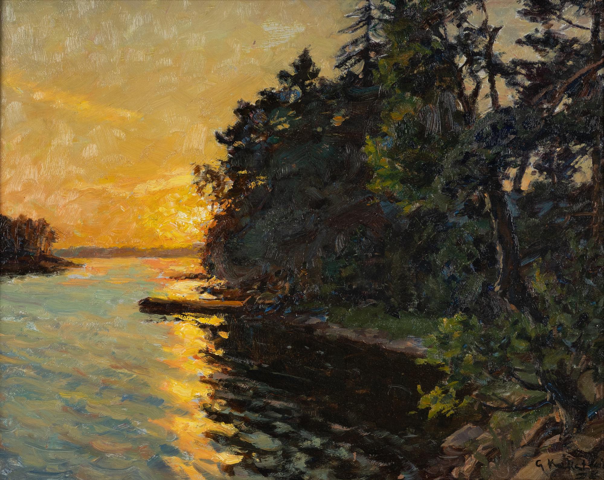 Gottfrid Kallstenius, Djupsundet, solnedgång.