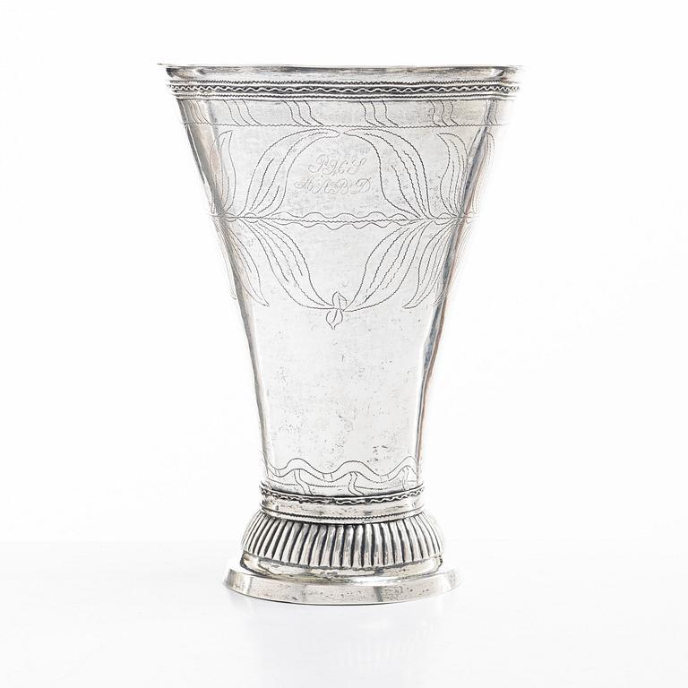 Anders Hjulström, bägare, silver, Köping 1798.