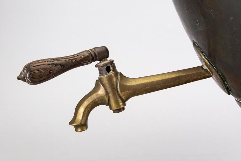 A 19th century copper samovar.
