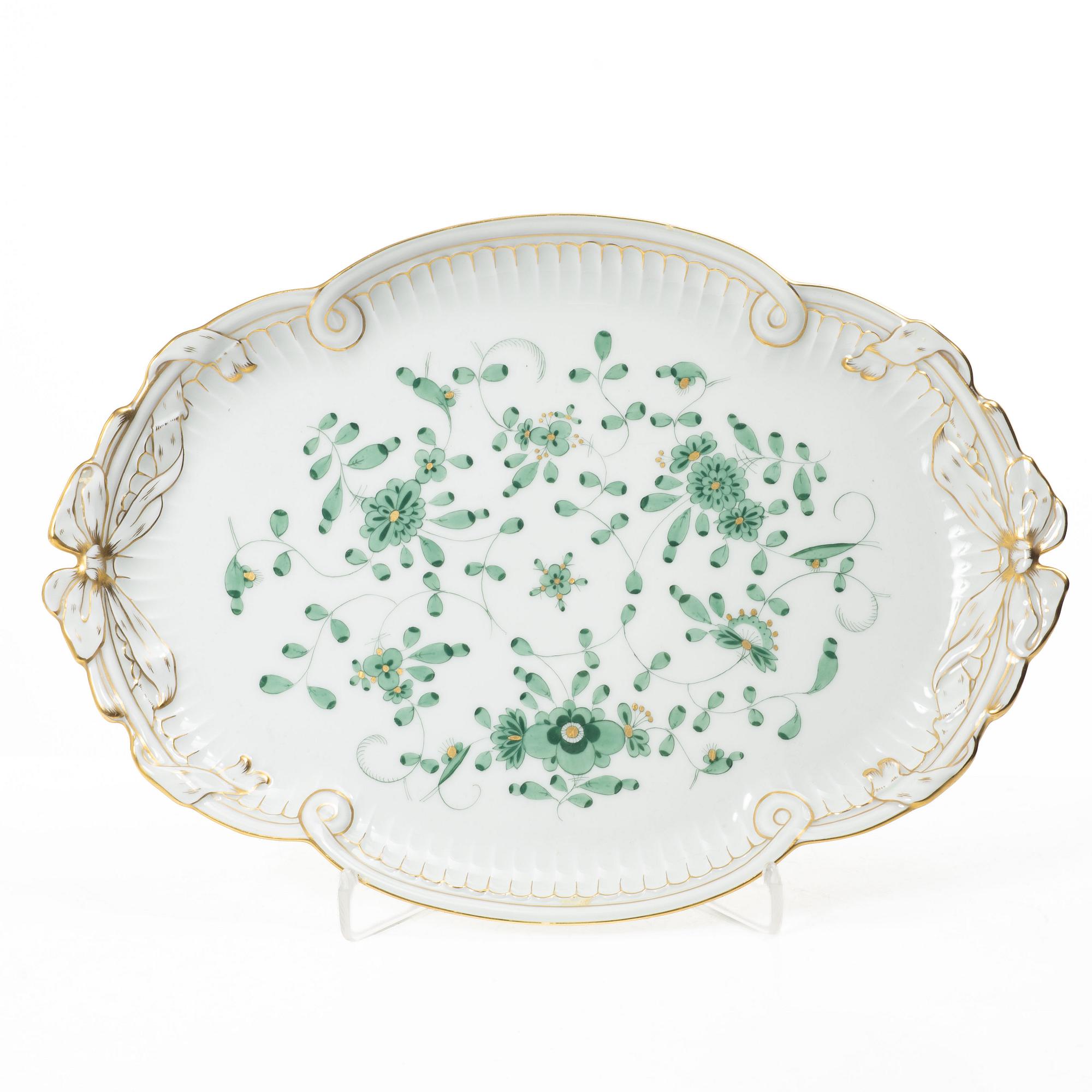 Meissen, Coffee service, 44 pieces, porcelain, “Indisch grün”, 3rd quality.