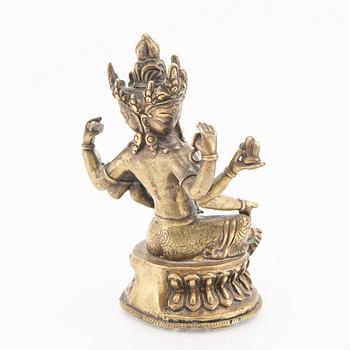 Figuriner 2 st Indien/Tibet 1900-tal brons.