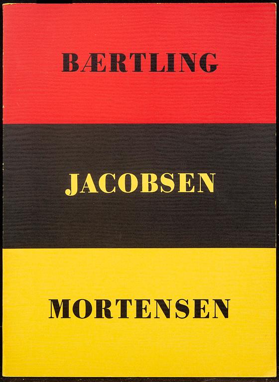 "Konkret Realism, Baertling, Jacobsen, Mortensen", catalog signed 94/200, with silkscreen prints, Stockholm 1956.