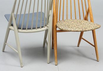 STOLAR, 2 st, "Flamingo", Thea Leonard, Nässjö Stolfabrik, 1950-tal.