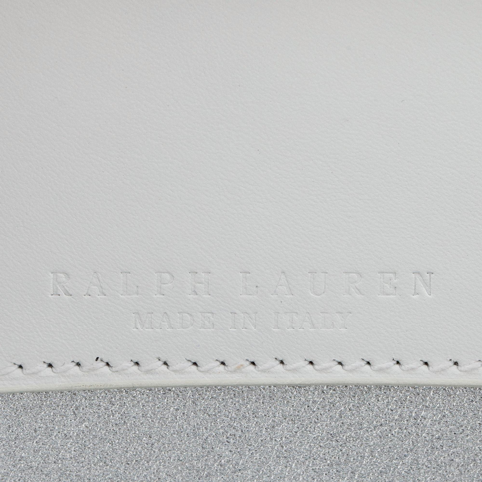 RALPH LAUREN, a white leather handbag, "Ricky bag".