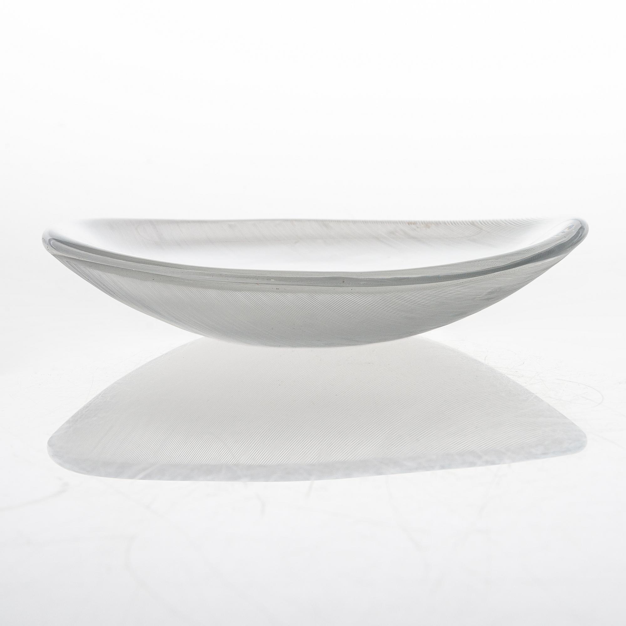 Tapio Wirkkala, skål, glas, modell 3337, signerad Tapio Wirkkala Iittala.