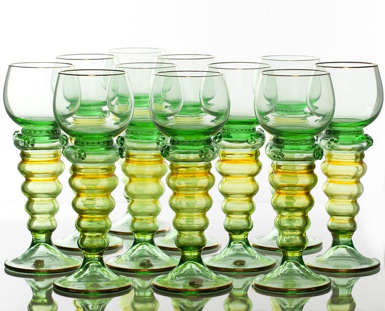 REMMARE, glas, 11 st. Swärds glasmåleri, Gullaskruv, 1950-tal.