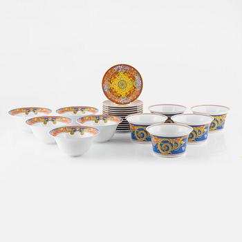 Versace, service parts, 24 pieces, "Primavera", porcelain, Rosenthal, Germany.