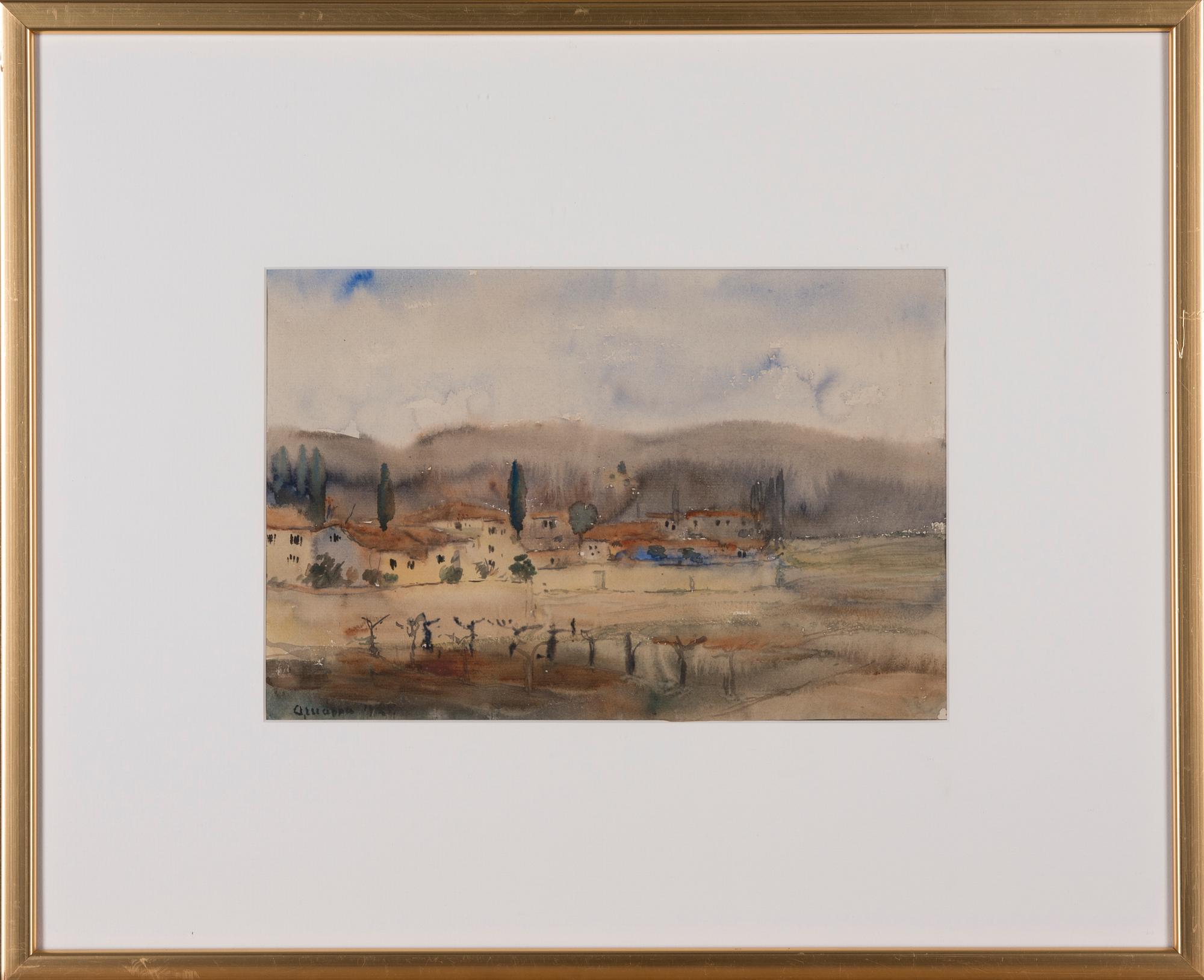 AARNE ULAPPA, akvarell, signerad och daterad 1925.