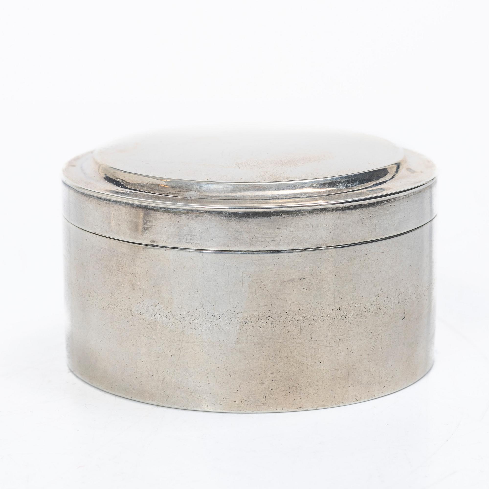 A Swedish silver box, mark of Otto Wilhelm Kjellberg, Västerås 1852.