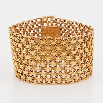 ARMBAND, 18K guld, x-länk.