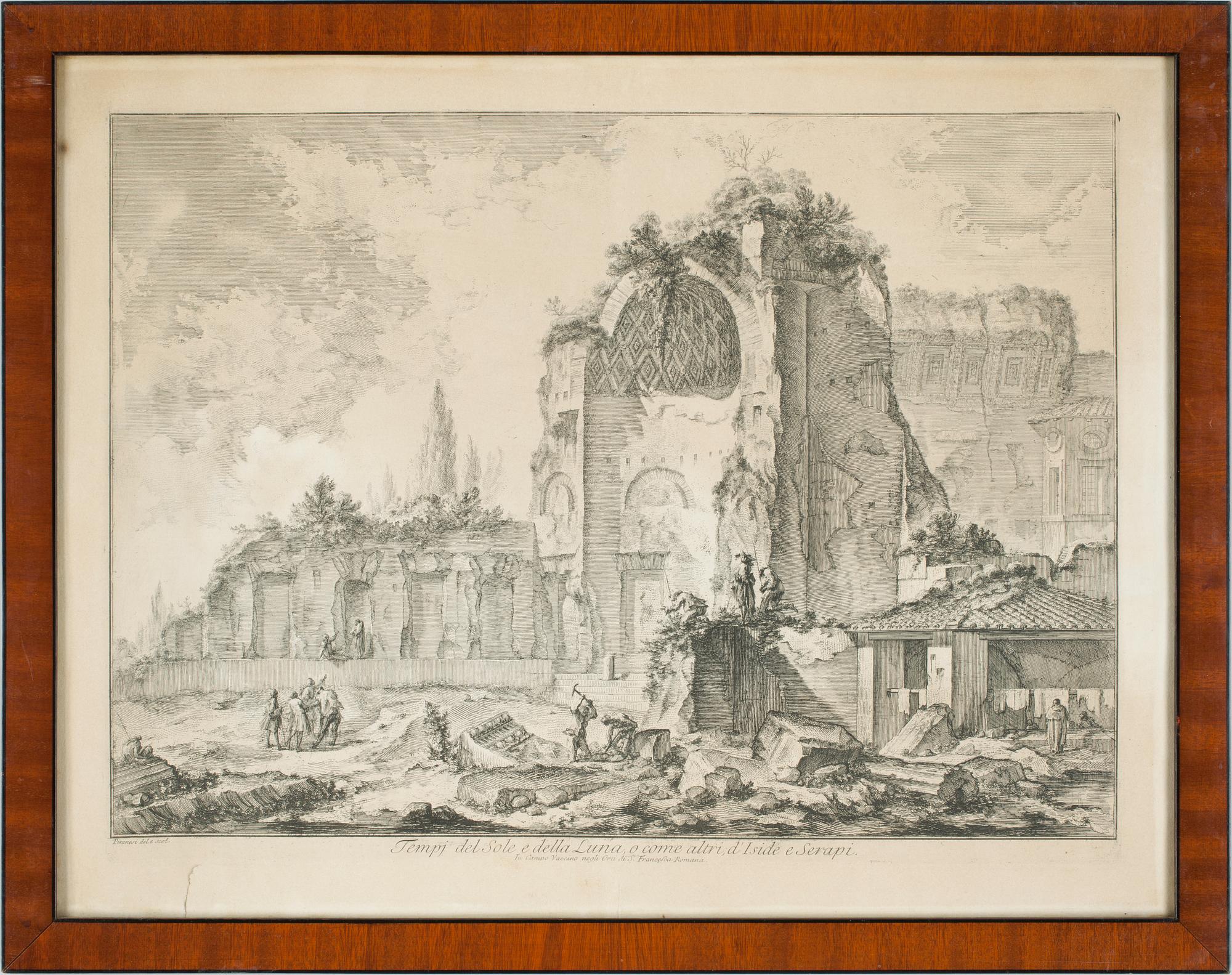 GIOVANNI BATTISTA PIRANESI, hans skola, etsning, sent 1800-tal.