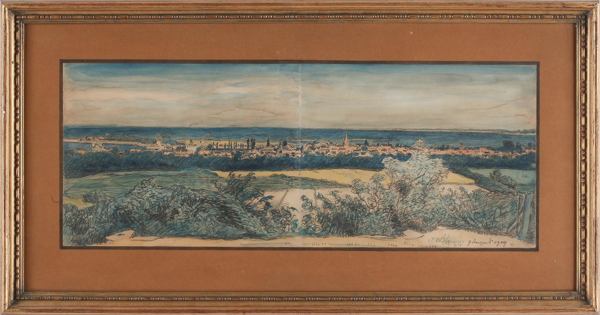 NILS KREUGER, blyerts/akvarell, signerad och daterad 1909.