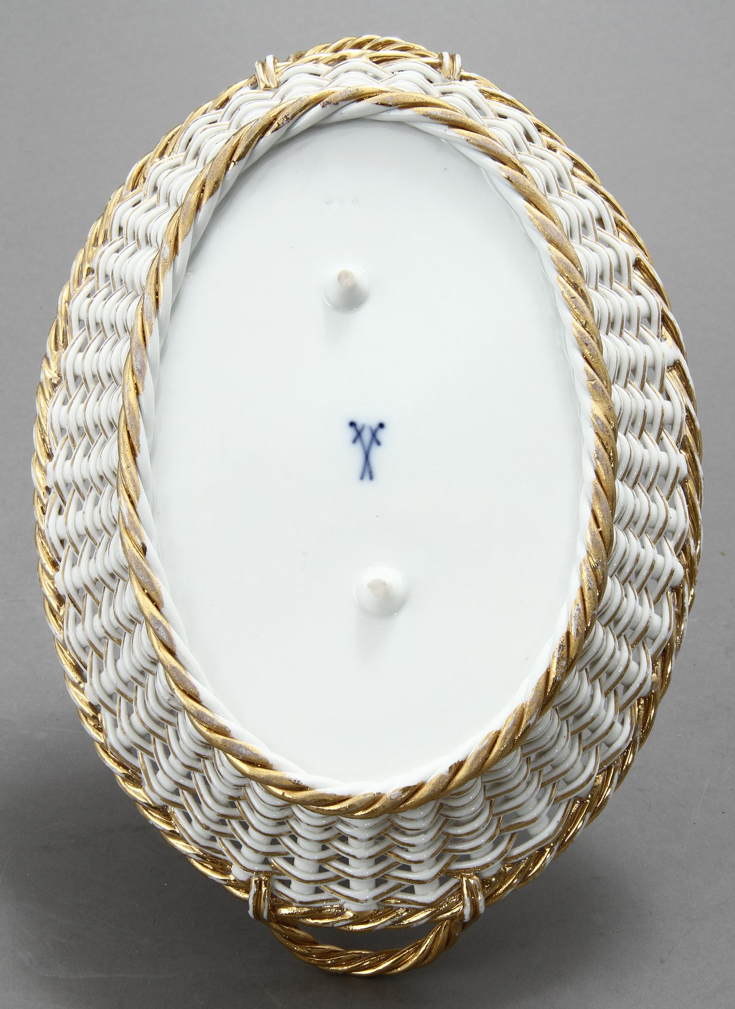 GALLERFAT, porslin, Meissen, 1900-tal.