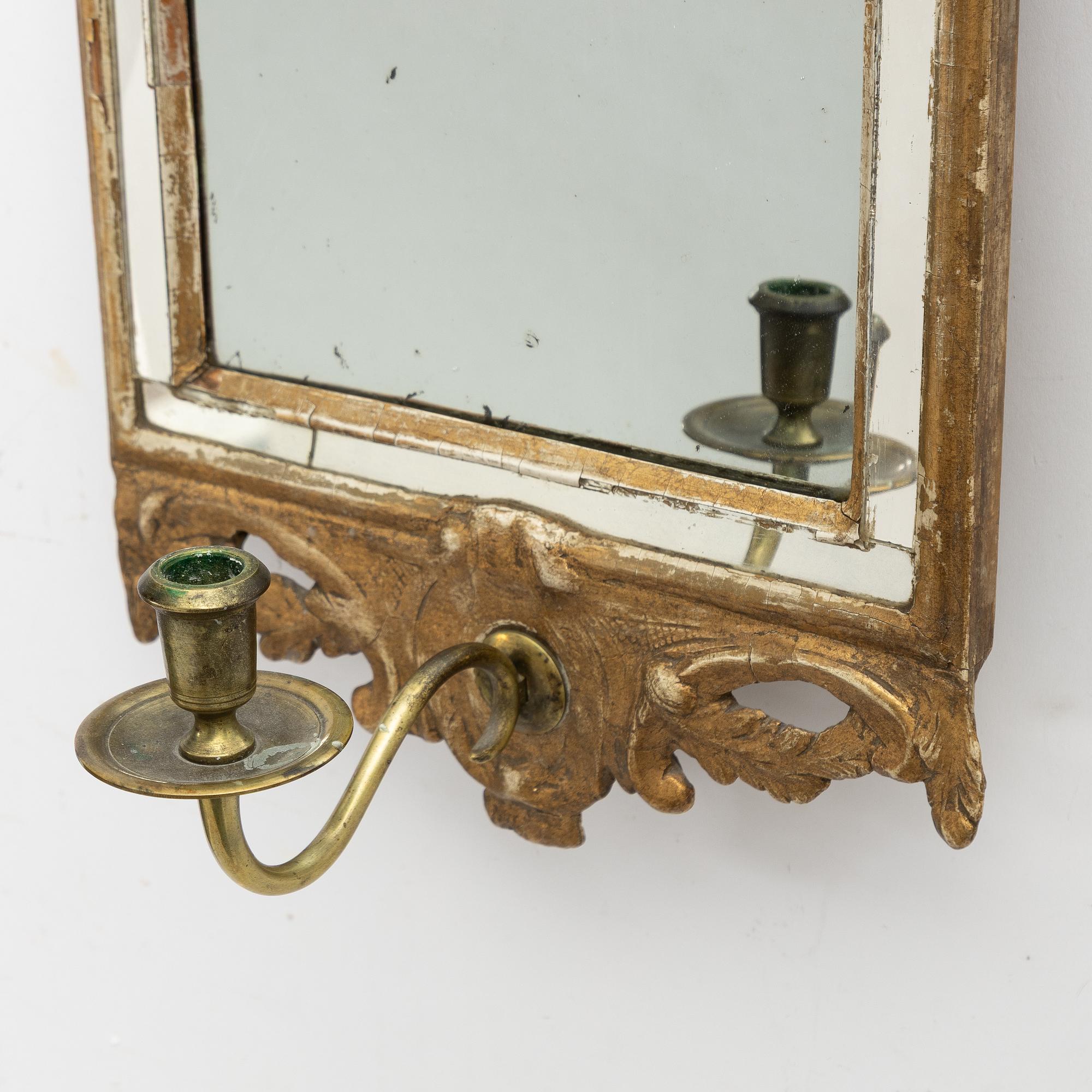 Mirror wall sconce, Rococo, 1770s.