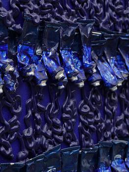 Arman (Armand Pierre Fernandez), ”Monochrome accumulation no 2505 (Ultramarin blue)”.