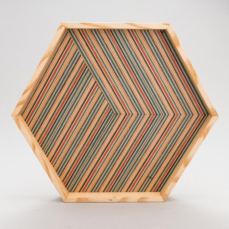 ALEKSI PUUSTINEN, 'Hexagon Tray', signed.